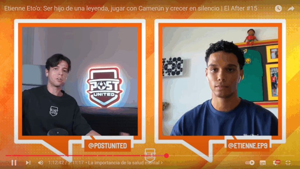 Etienne Eto'o, sobre la salud mental: "Hemos invertido en todo lo que me pudiera dar un plus para mejorar como futbolista y como persona" 2 Etienne entrevista Post United