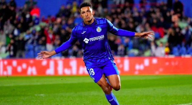 Álvaro Rodríguez con el Getafe. (GETTY)