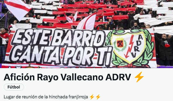 ¡Bienvenidos a la Comunidad Franjirroja! 1 Comunidad Rayo Twitter