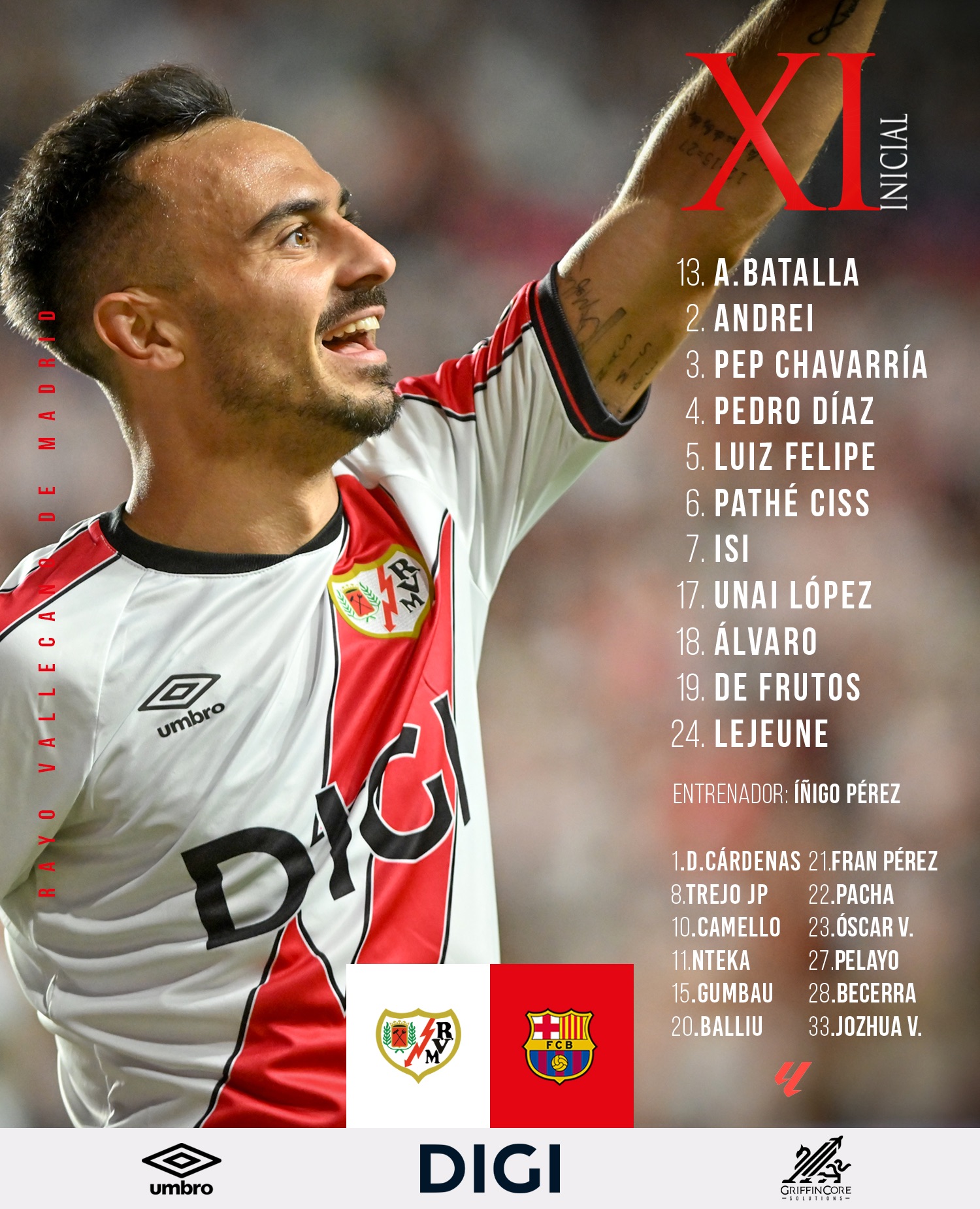 Once del Rayo ante el FC Barcelona en la 3ª jornada de LaLiga 2 img 0249 1