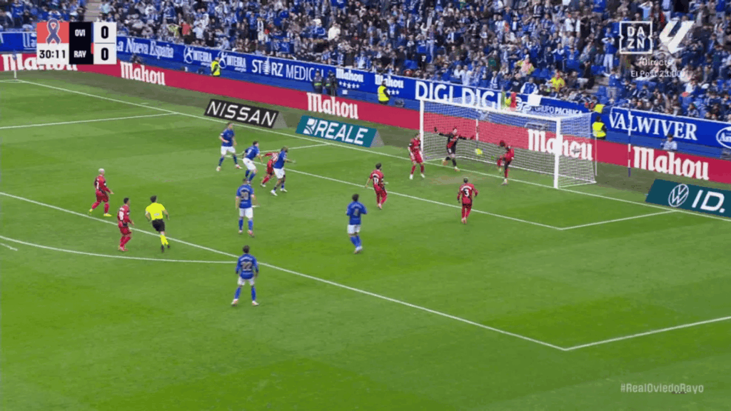 El palo y Mendy salvan al Rayo