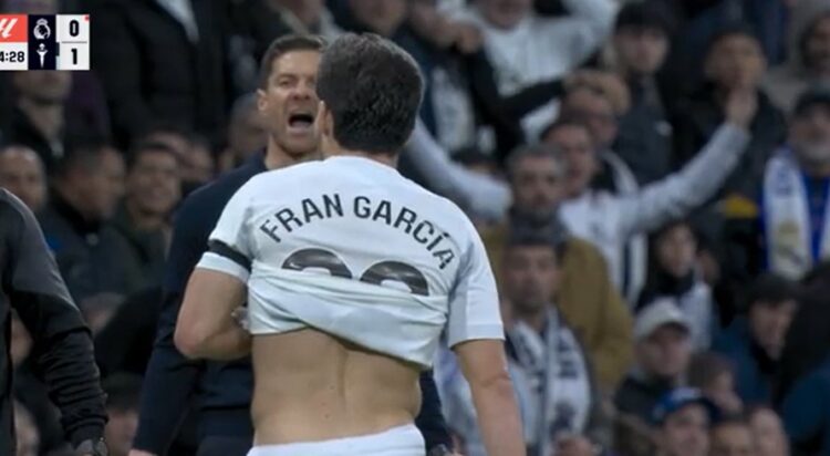 Fran García fue expulsado en 1 minuto con el Real Madrid 1 Fran García expulsado