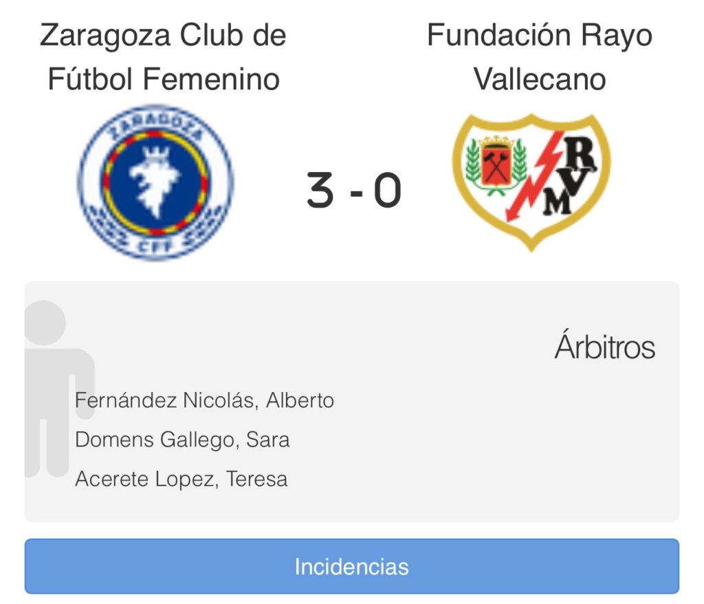 El Rayo Femenino pierde un punto tras Competición darle perdido su partido ante el Zaragoza CFF por 3-0 2 img 3759 1