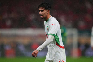 Ilias Akhomach of Morocco looks on during the AFCON final between Morocco and Senegal at Complexe Sportif Prince Moulay Abdellah, Rabat, Morocco on January 18, 2026. (Photo by Ulrik Pedersen/NurPhoto via Getty Images)