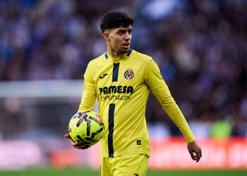 SAN SEBASTIAN, SPAIN - NOVEMBER 30: Ilias Akhomach of Villarreal FC looks on during the LaLiga EA Sports match between Real Sociedad and Villarreal CF at Reale Arena on November 30, 2025 in San Sebastian, Spain. (Photo by Juan Manuel Serrano Arce/Getty Images)