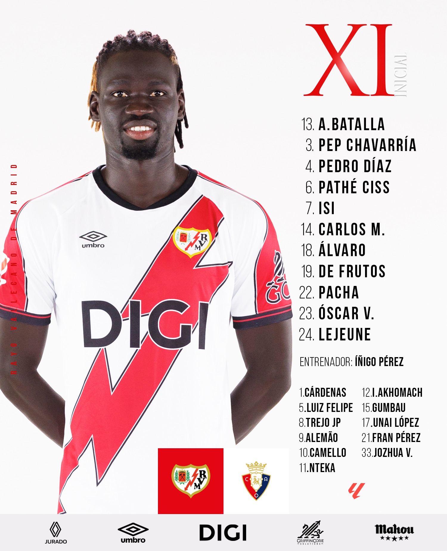 Once del Rayo Vallecano ante el Osasuna 2 img 7925
