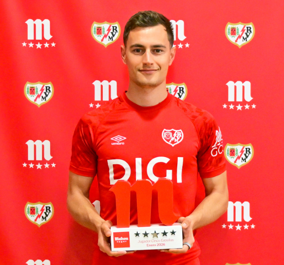 De Frutos, mejor jugador del Rayo en el mes de enero 1 Jorge de Frutos