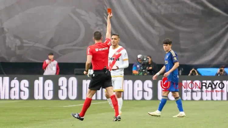 Rayo Vallecano tarjetas rojas